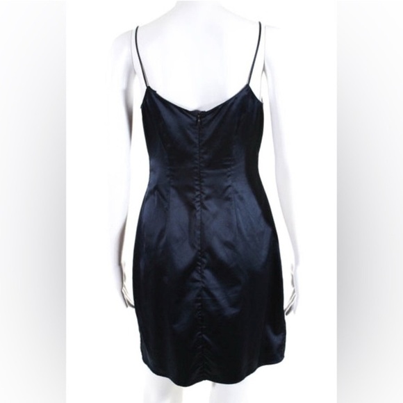 NWT! $398! Kay Unger Sequin Lace Navy Midnight Blue Sparkle Sheath
Dress Size 10 - Picture 6 of 12